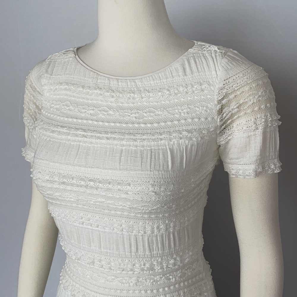 WHBM Lace Top Stretchy Ecru XX Small - Picture 13 of 15